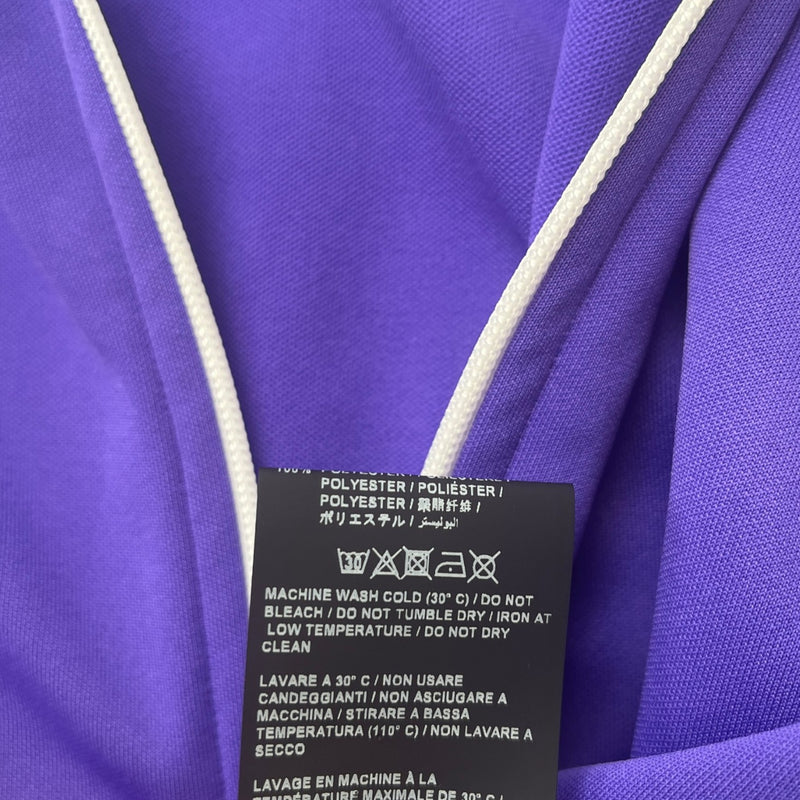 Men's Logo Print Track Jacket Purple Size L