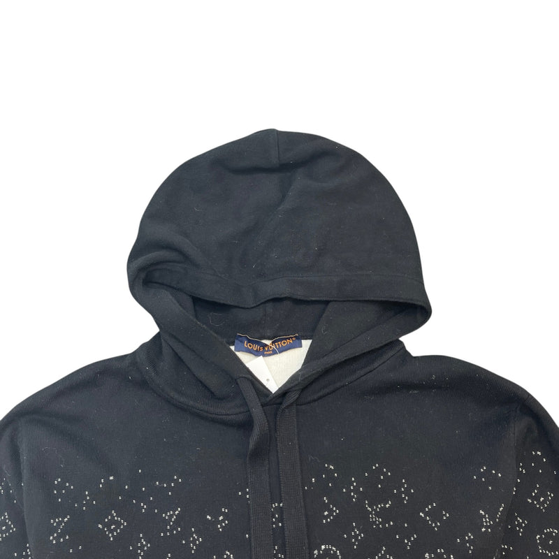 Men's Monogram Gradient Hoodie Black Size M