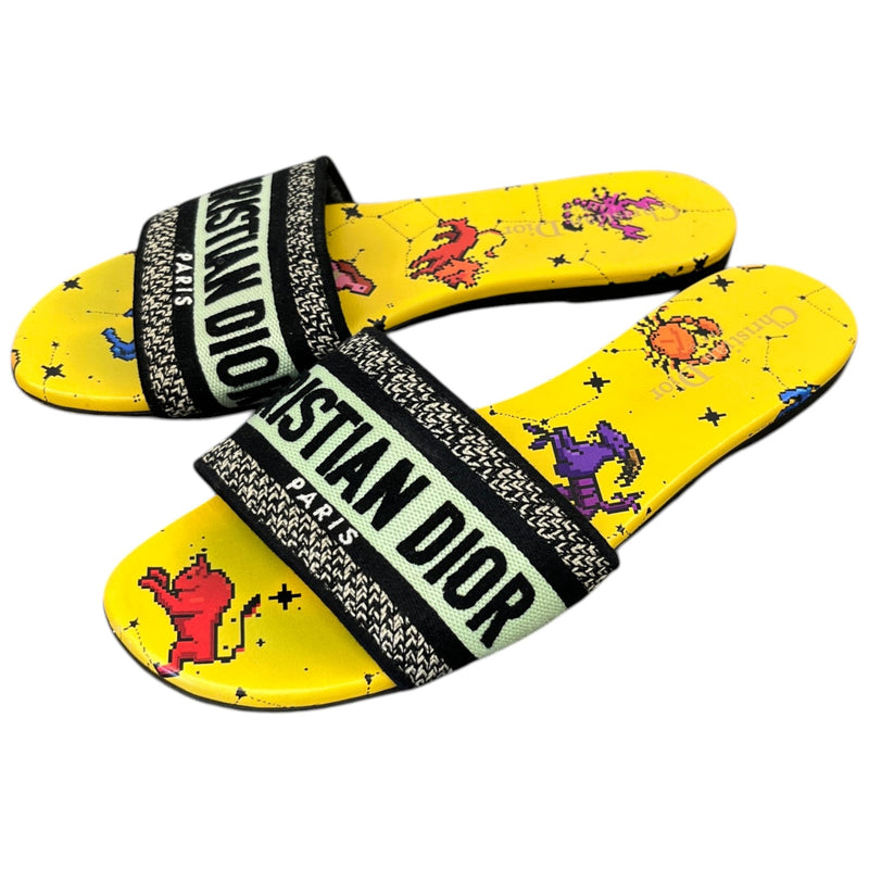 Women's Dway Pixel Zodiac Slides Yellow Size EU 38 / UK 5