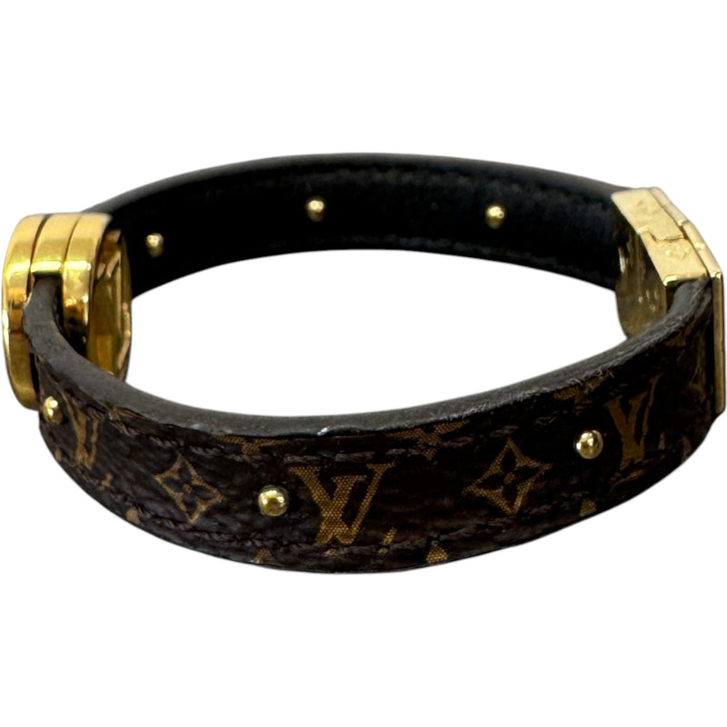 Women's LV Circle Reversible Bracelet Brown