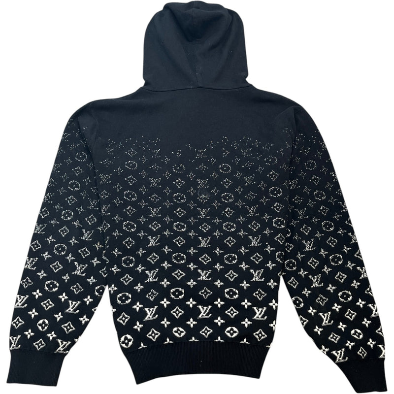 Men's Monogram Gradient Hoodie Black Size M