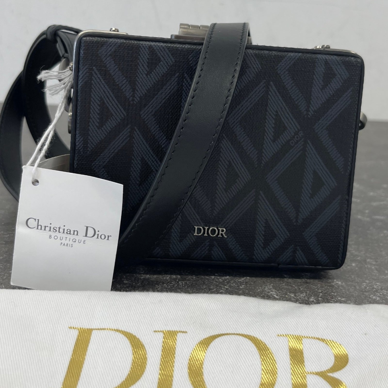Men's Mini CD Diamond Lock Case Pouch Black - Photo 13