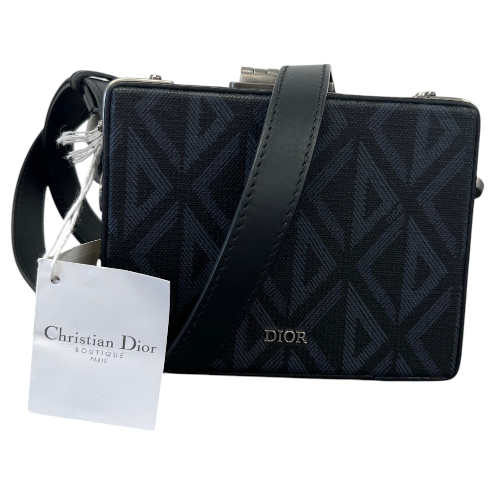 Men's Mini CD Diamond Lock Case Pouch Black - Photo 1