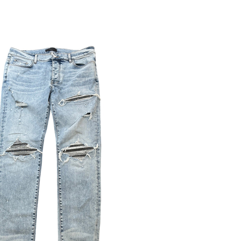 Men's Distressed MX1 Jeans Blue Size XL / W36