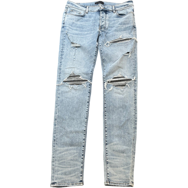 Men's Distressed MX1 Jeans Blue Size XL / W36