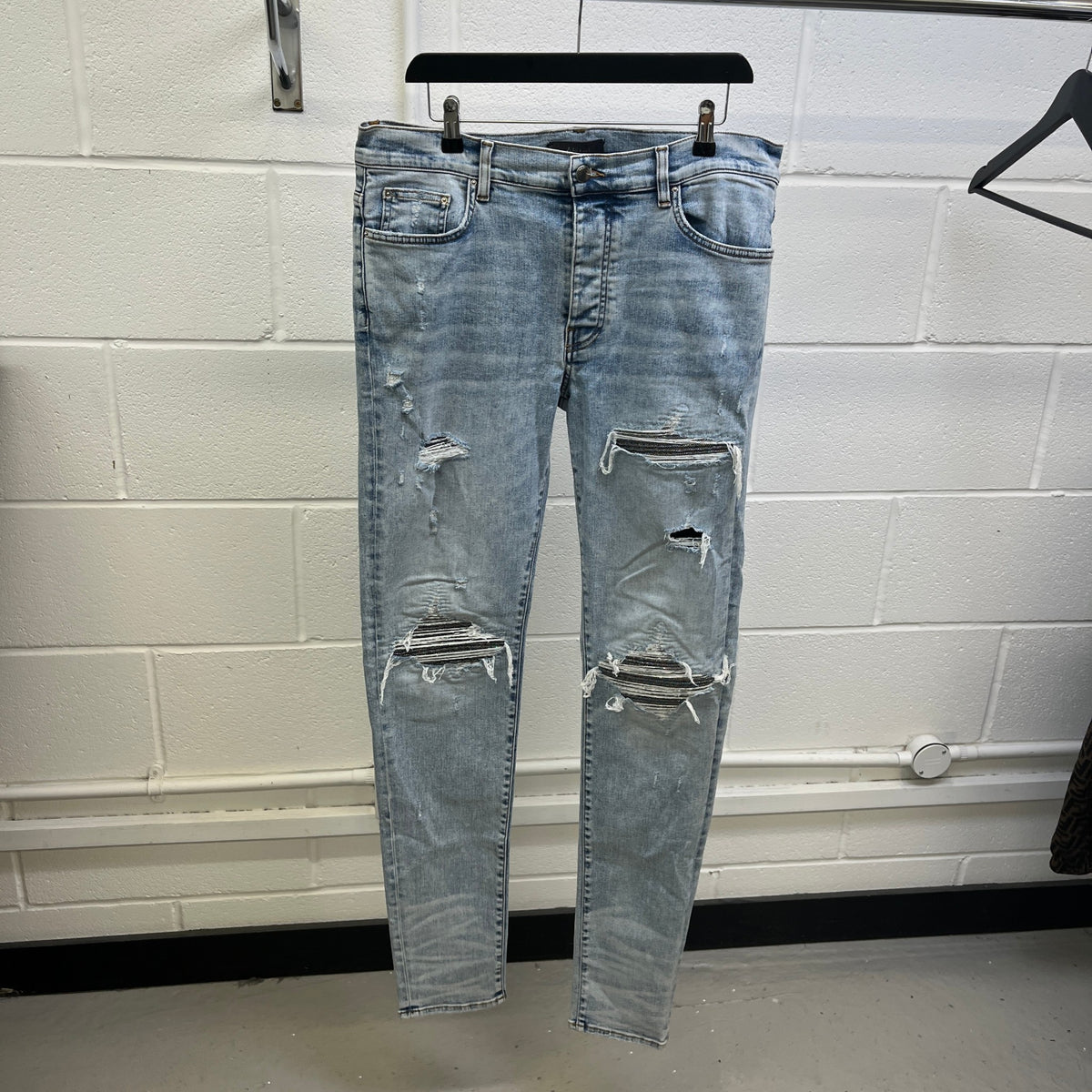 Men's Distressed MX1 Jeans Blue Size XL / W36 - Photo 6
