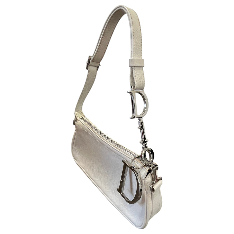 Women's D-Charm Pochette Shoulder Handbag White