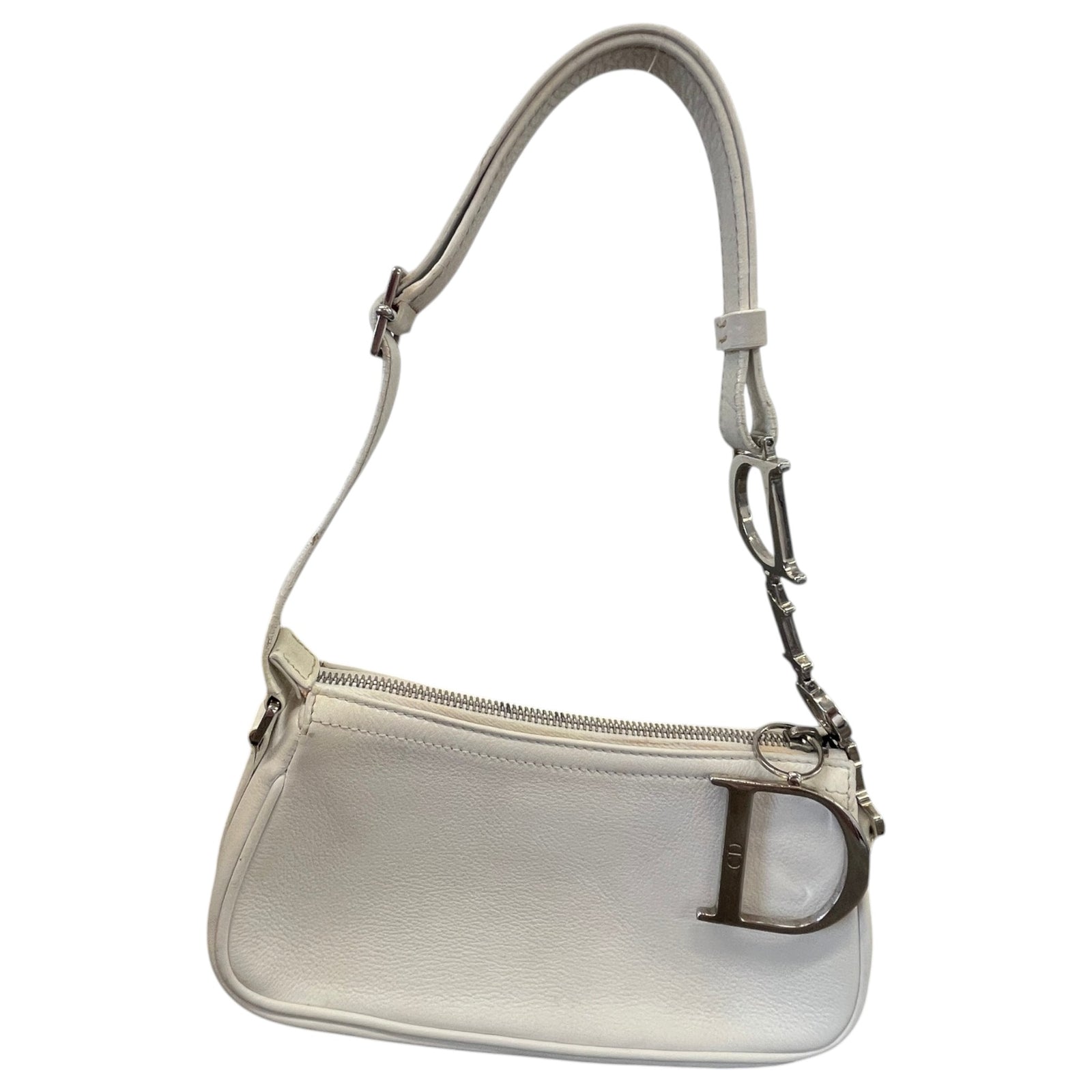 Women's D-Charm Pochette Shoulder Handbag White - Photo 5