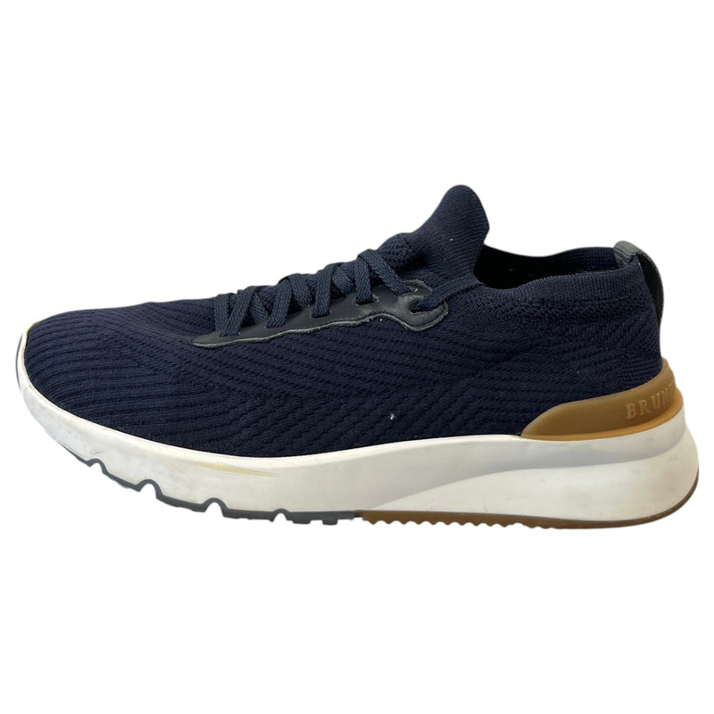 Men's Knitted Runner Low Trainers Navy Size UK 6 / EU 40