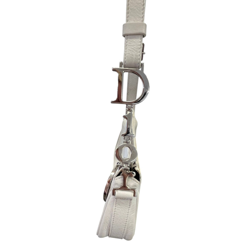 Women's D-Charm Pochette Shoulder Handbag White