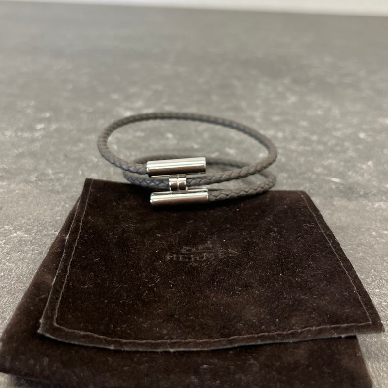 Men's Tournis Tresse Bracelet Grey