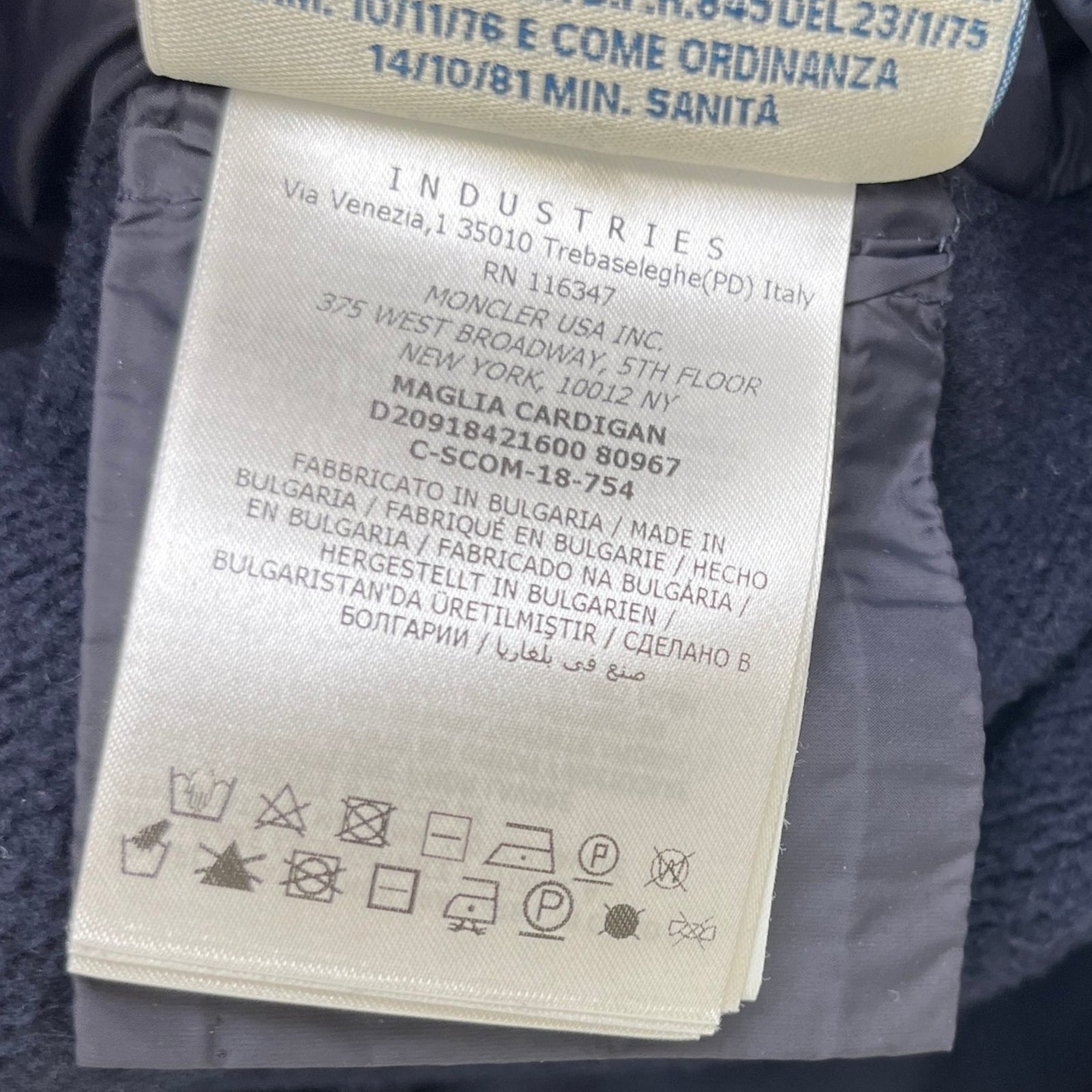 Men's Maglia Cardigan Jacket Navy Size M - Photo 8