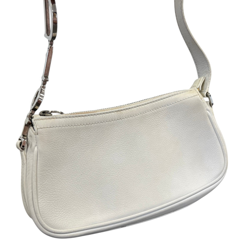Women's D-Charm Pochette Shoulder Handbag White