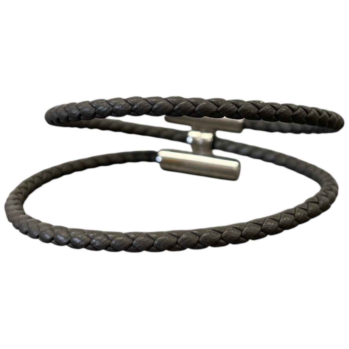 Men's Tournis Tresse Bracelet Grey - Photo 2