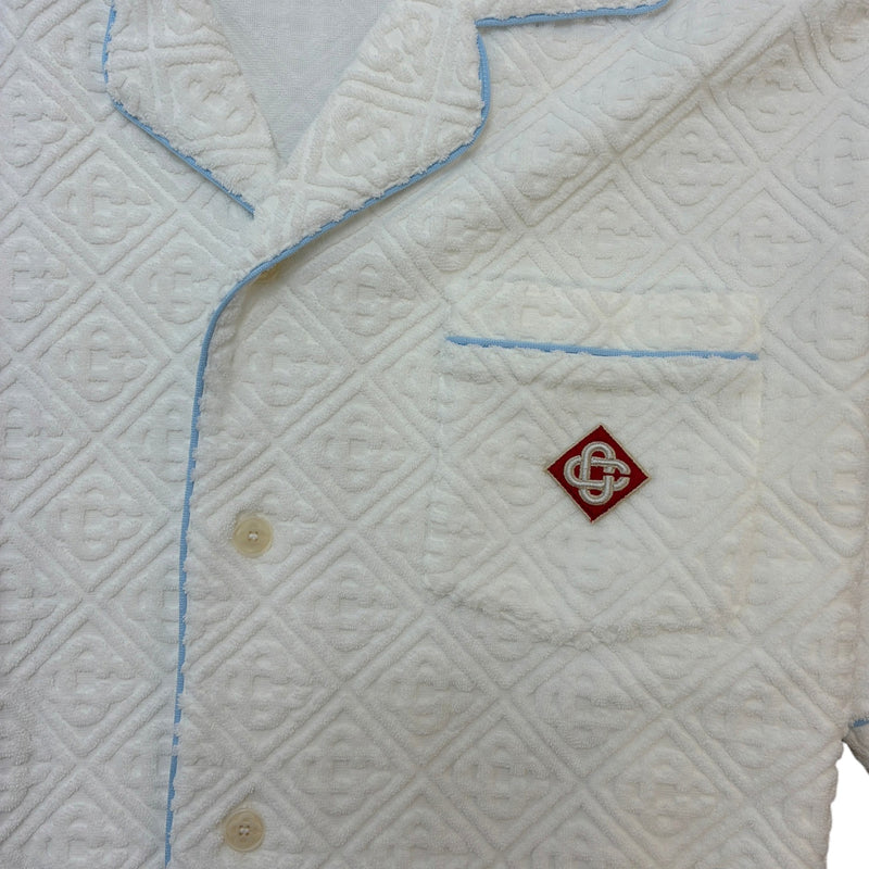 Men's Towelling Monogram Full Tracksuit White Size L
