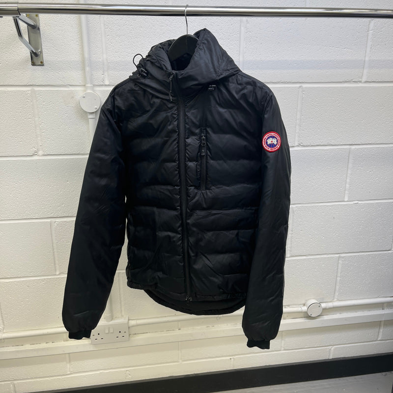 Men's Lodge Hooded Down Jacket Black Size M