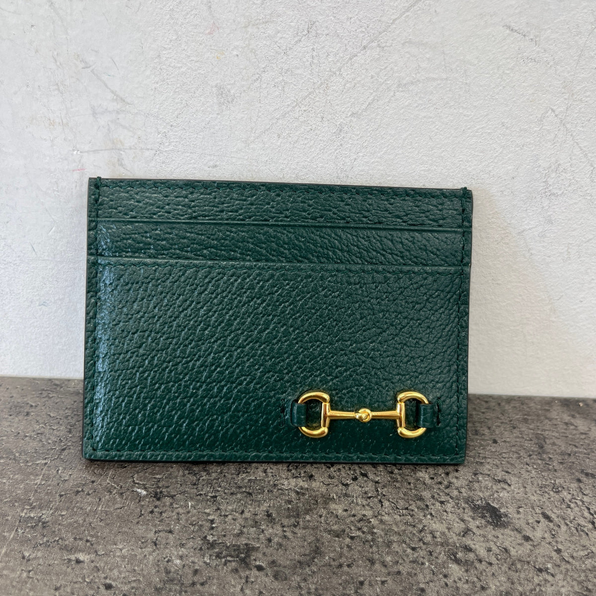 Men's Horsebit Card Holder Green - Photo 10