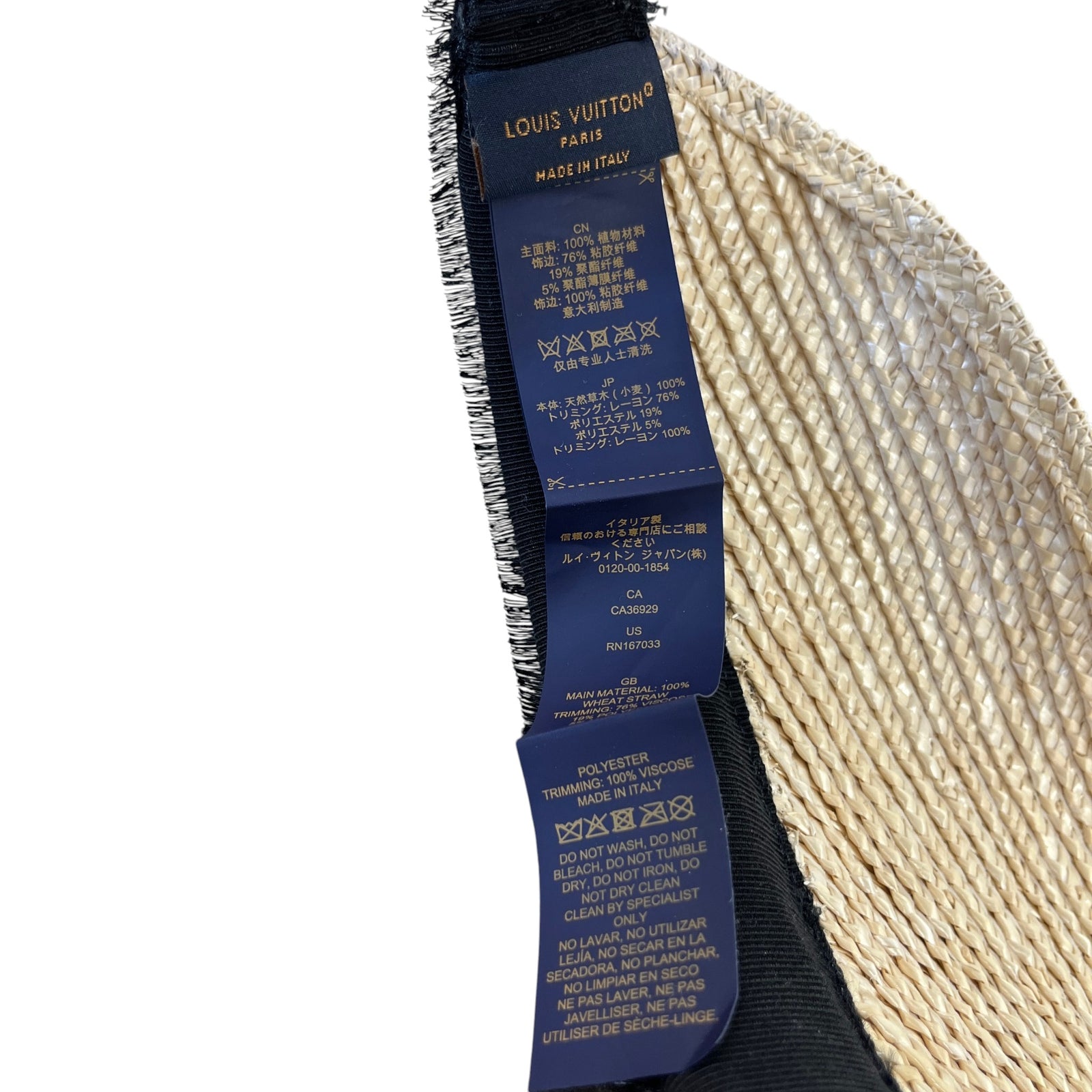 Women's Lv Straw Visiere Hat Beige - Photo 9