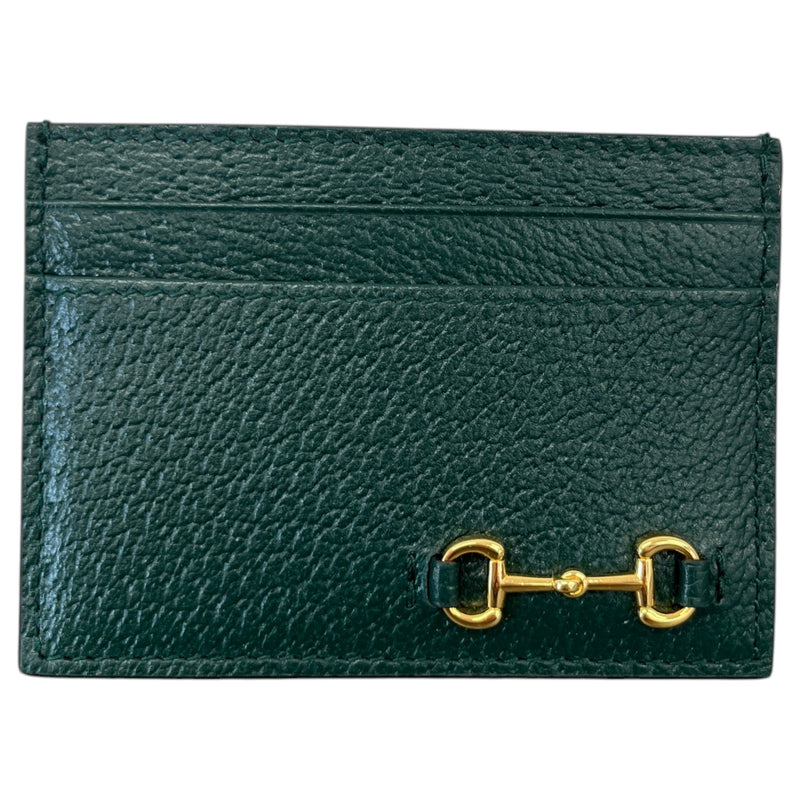 Men's Horsebit Card Holder Green