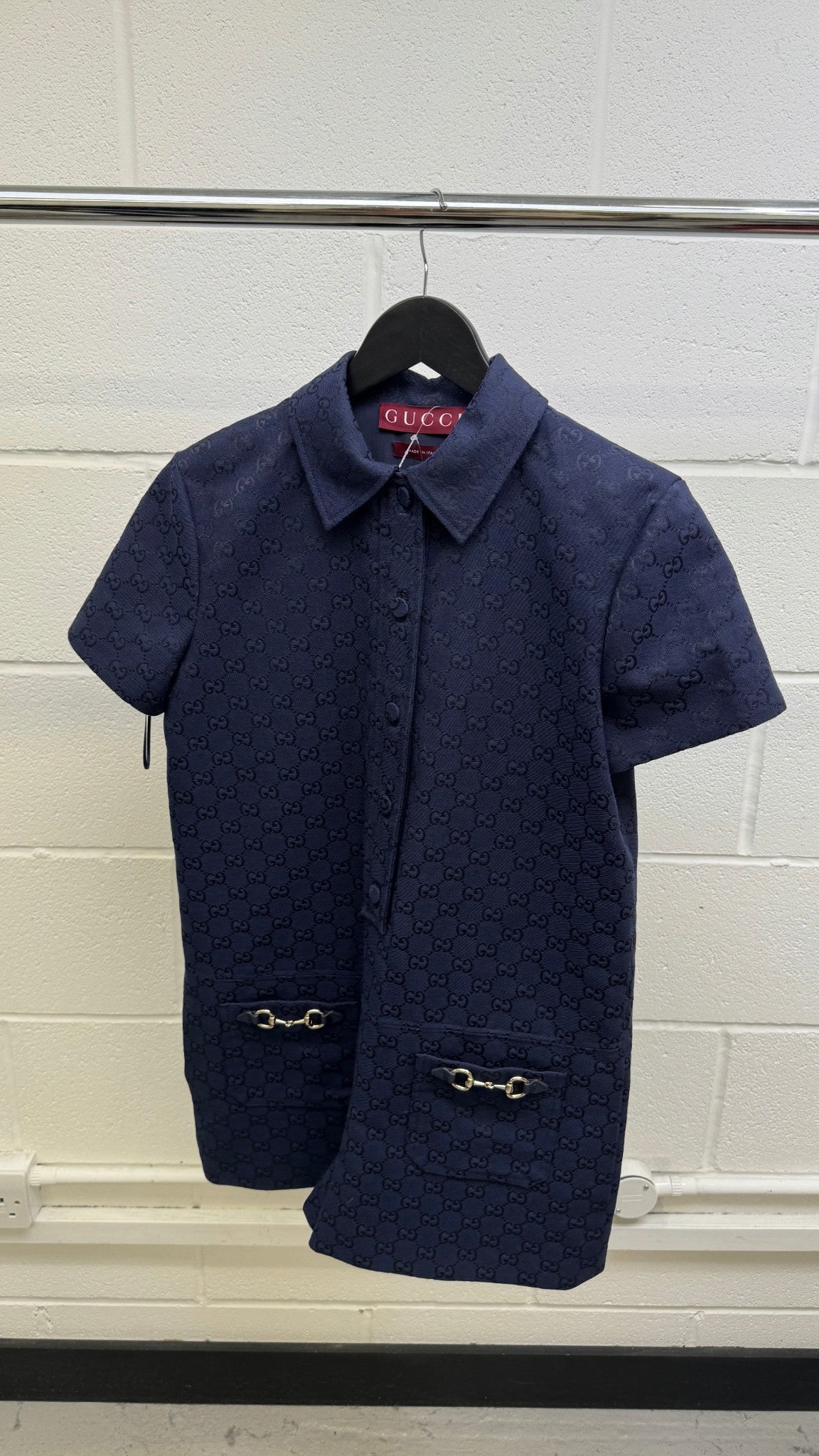 Women's Horsebit Playsuit Dress Navy Size L / UK 12 - Photo 7