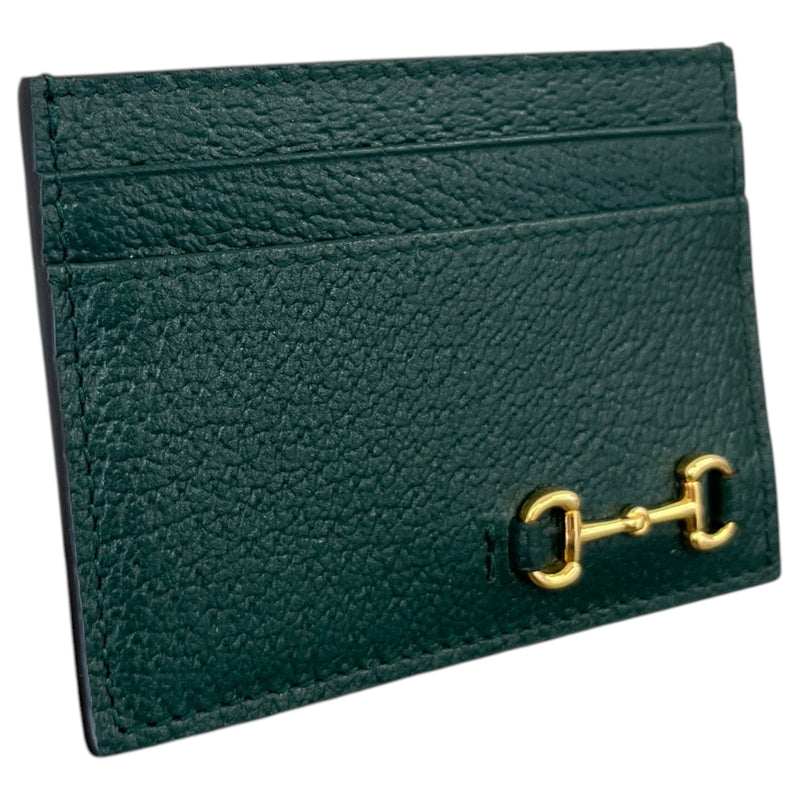Men's Horsebit Card Holder Green