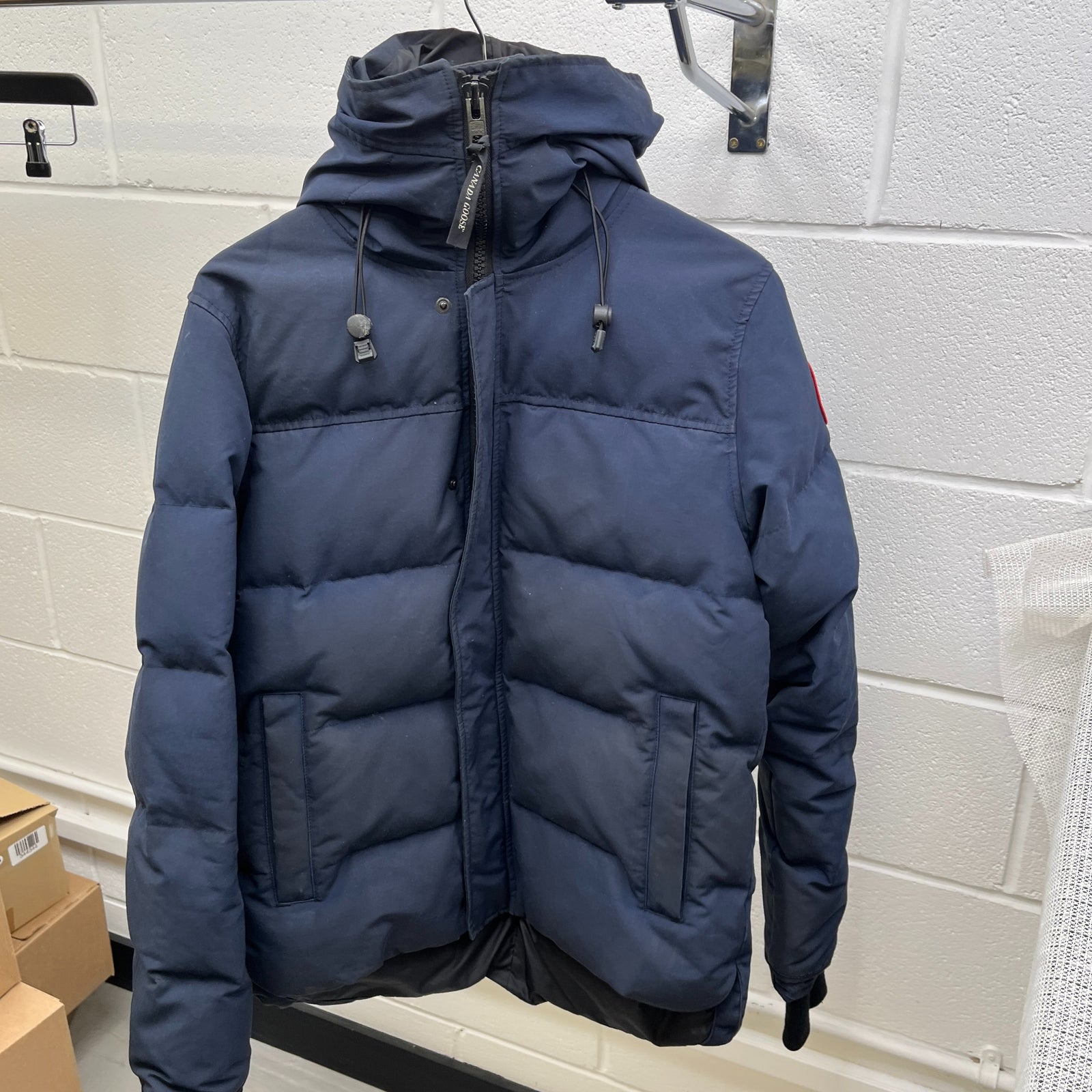 Men's Macmillan Parka Down Jacket Navy Size M - Photo 8