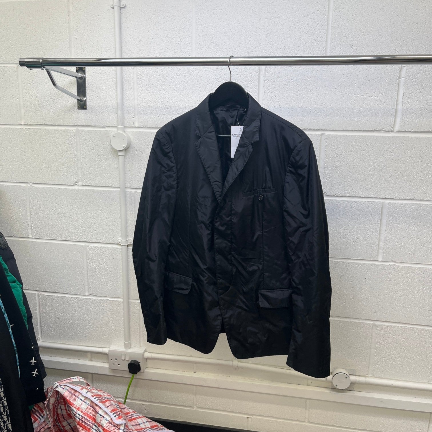 Men's Technical Nylon Blazer Down Jacket Black Size IT 52 / XL - Photo 7