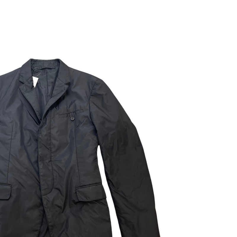 Men's Technical Nylon Blazer Down Jacket Black Size IT 52 / XL