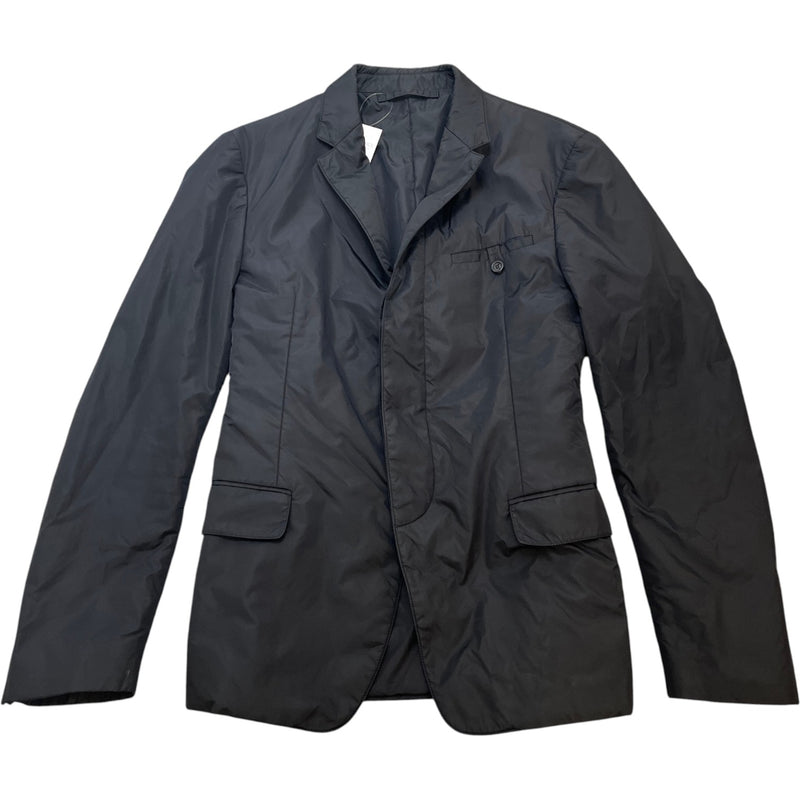 Men's Technical Nylon Blazer Down Jacket Black Size IT 52 / XL