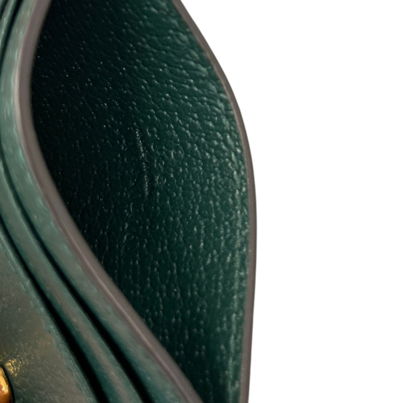 Men's Horsebit Card Holder Green