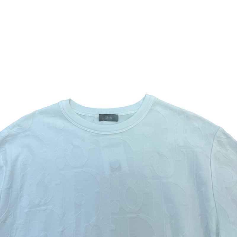 Men's Oblique Towelling T-Shirt White Size M