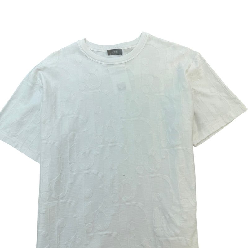 Men's Oblique Towelling T-Shirt White Size M