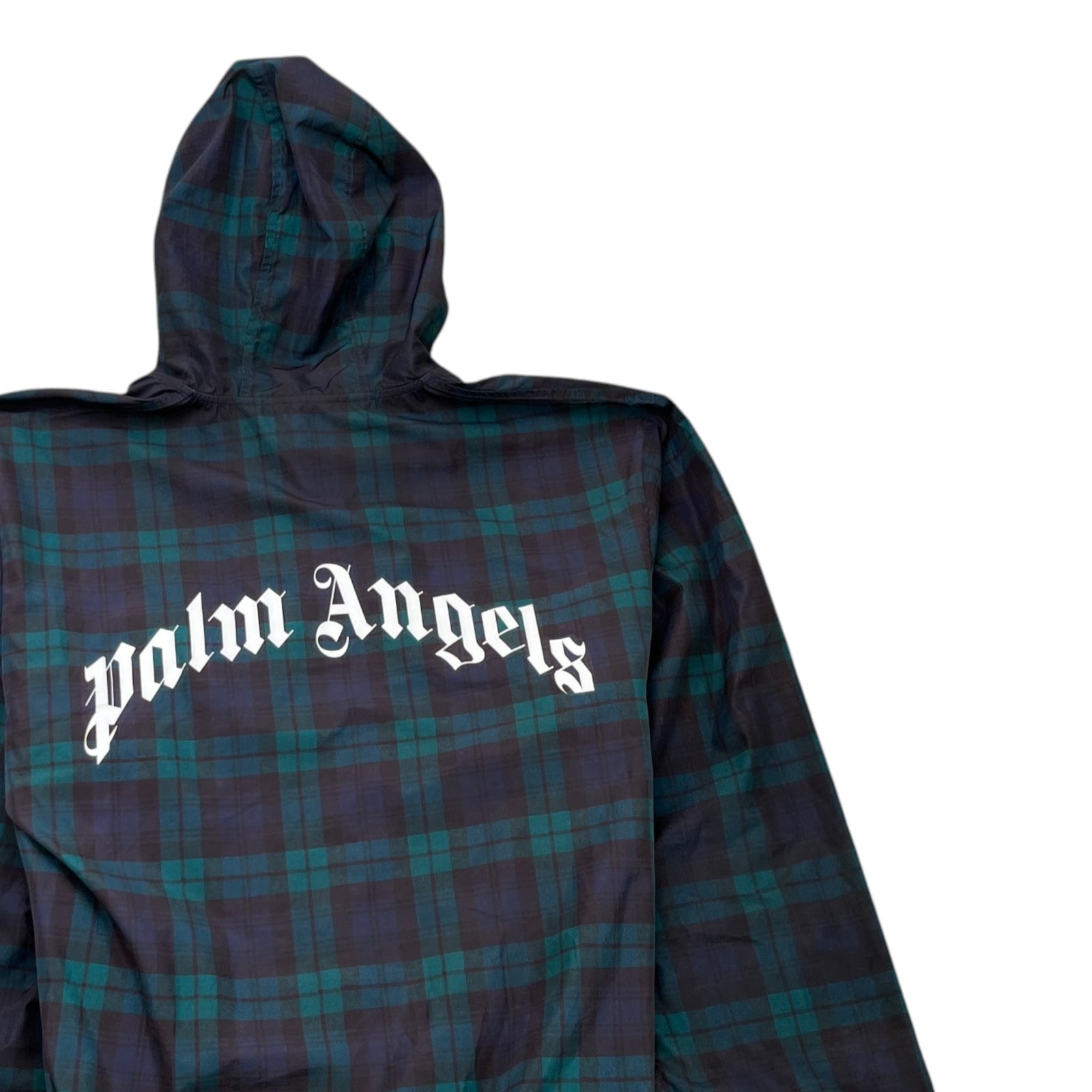 Men's Tartan Black Watch Windbreaker Green Size L - Photo 4