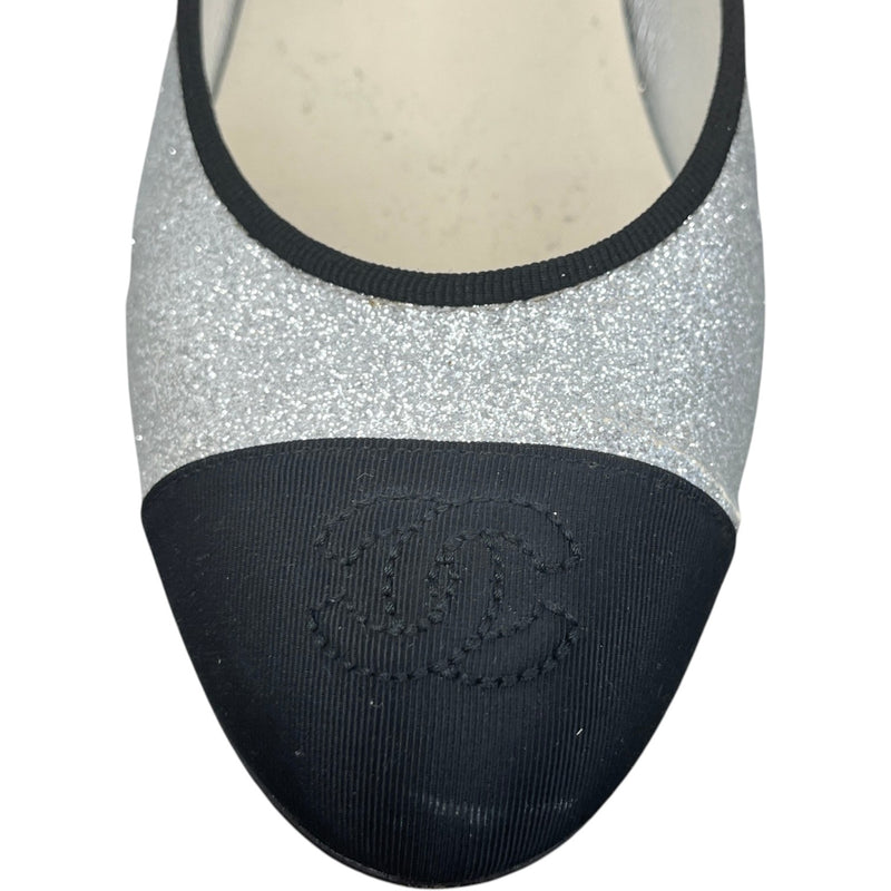 Women's Glitter Cc Toe Cap Mules Silver Size EU 35.5 / UK 2.5