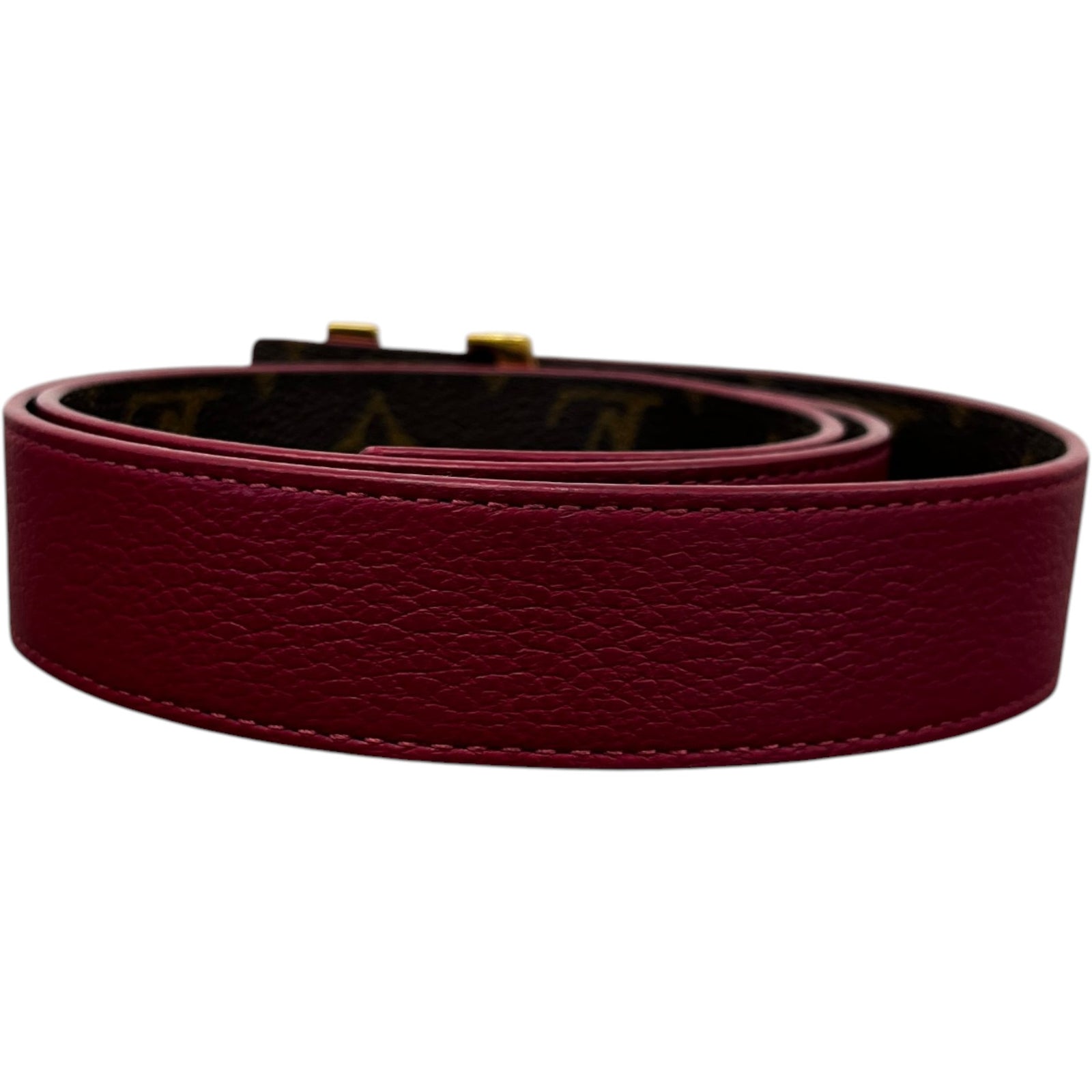 Women's Reversible Monogram Belt Brown Size 80CM / UK 8 - Photo 5