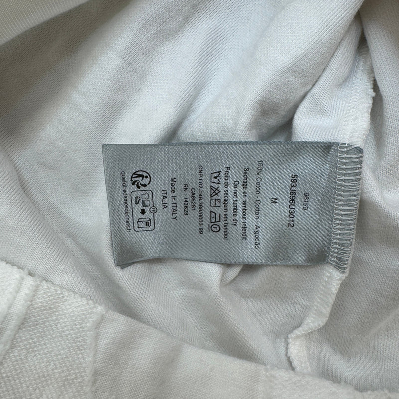 Men's Oblique Towelling T-Shirt White Size M