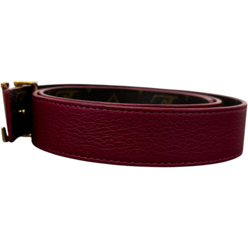 Women's Reversible Monogram Belt Brown Size 80CM / UK 8