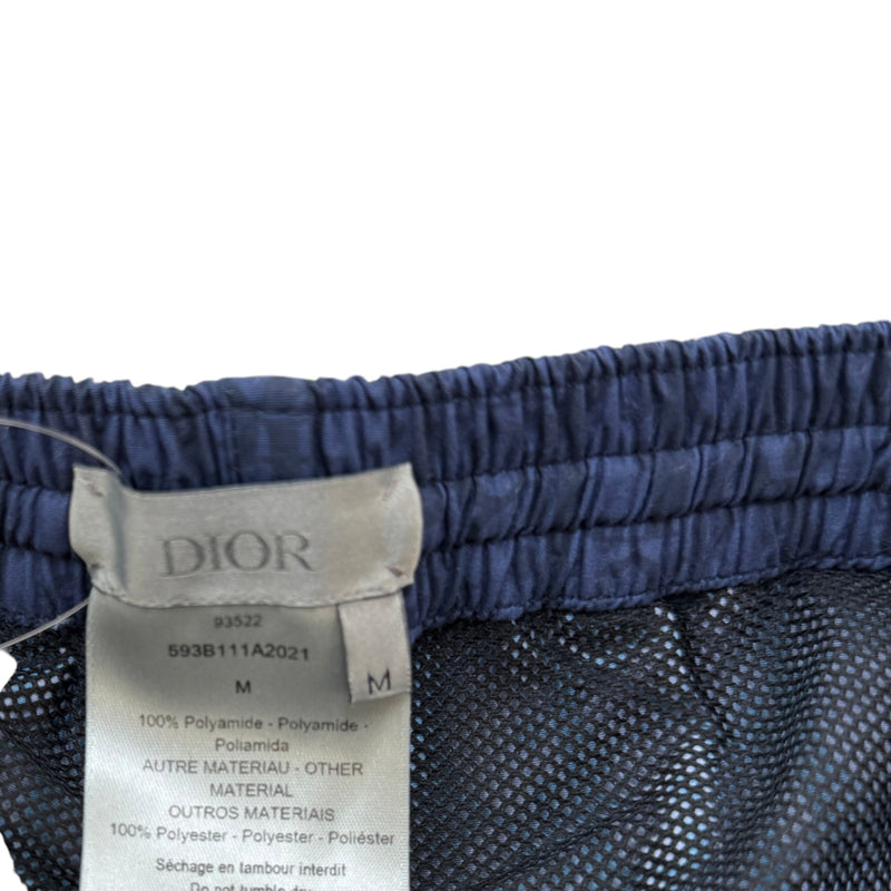 Men's Oblique Color Block Technical Swim Shorts Blue Size M / W32