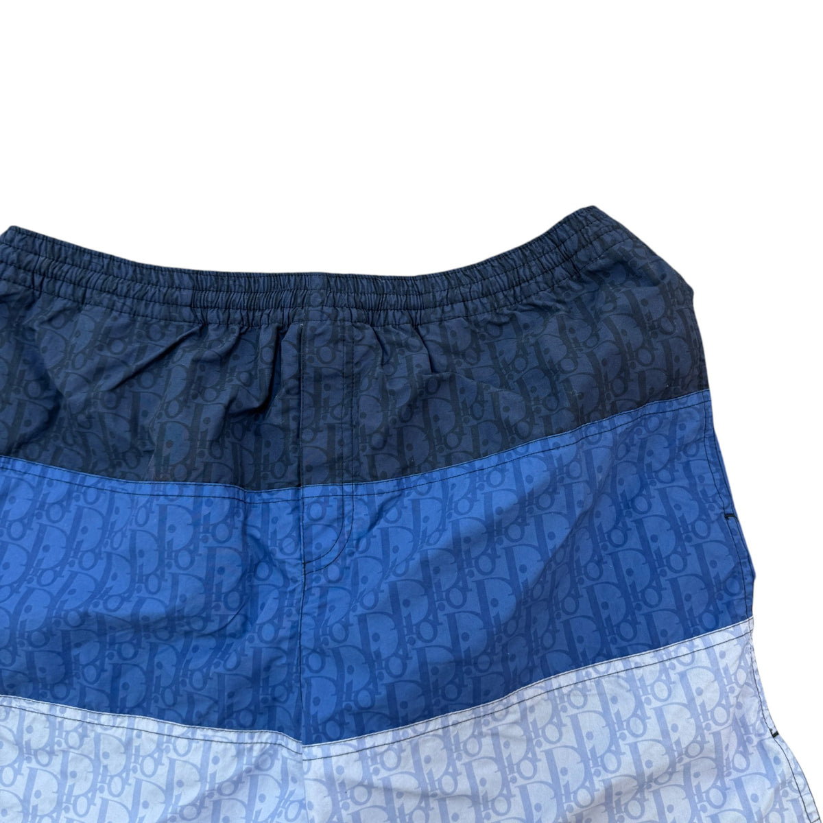 Men's Oblique Color Block Technical Swim Shorts Blue Size M / W32 - Photo 3