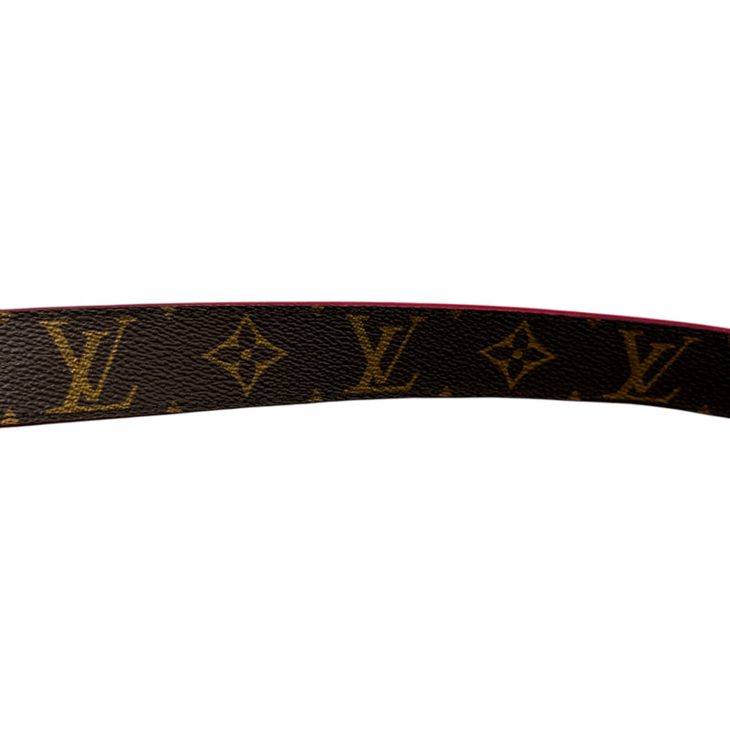 Women's Reversible Monogram Belt Brown Size 80CM / UK 8