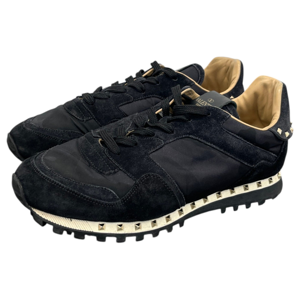 Men's Rockstud Low Trainers Black Size UK 7 / EU 41 - Photo 9
