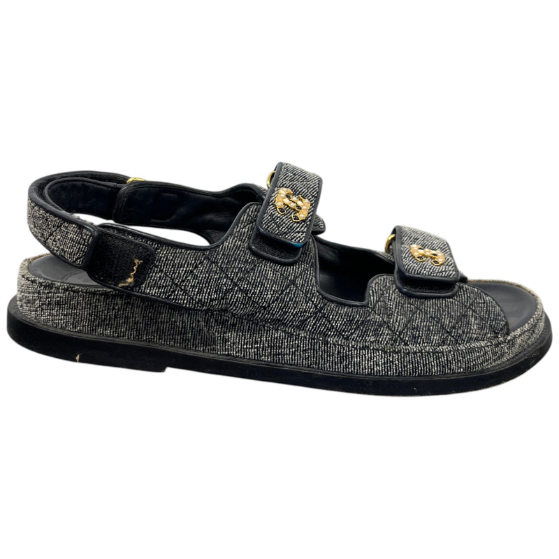 Women's Velvet Pearl Cc Dad Sandals Navy Size EU 39 / UK 6