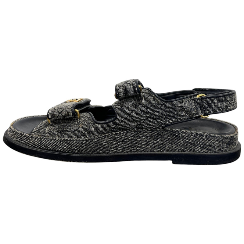 Women's Velvet Pearl Cc Dad Sandals Navy Size EU 39 / UK 6
