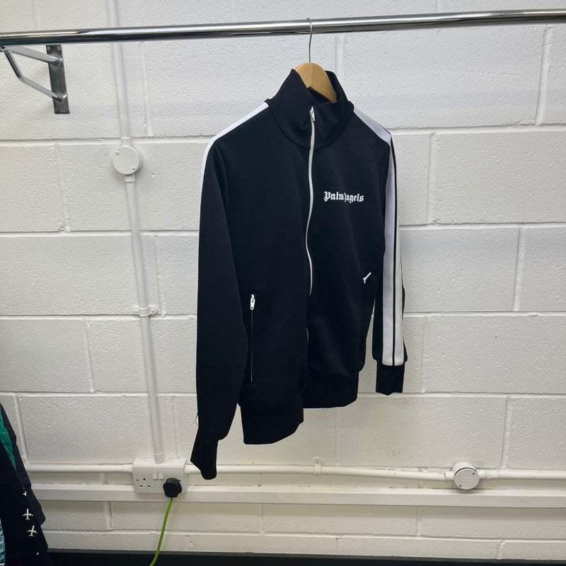 Men's Logo Print Track Jacket Black Size S