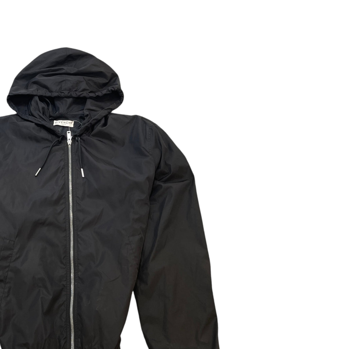 Men's Floral Print Windbreaker Black Size L - Photo 4