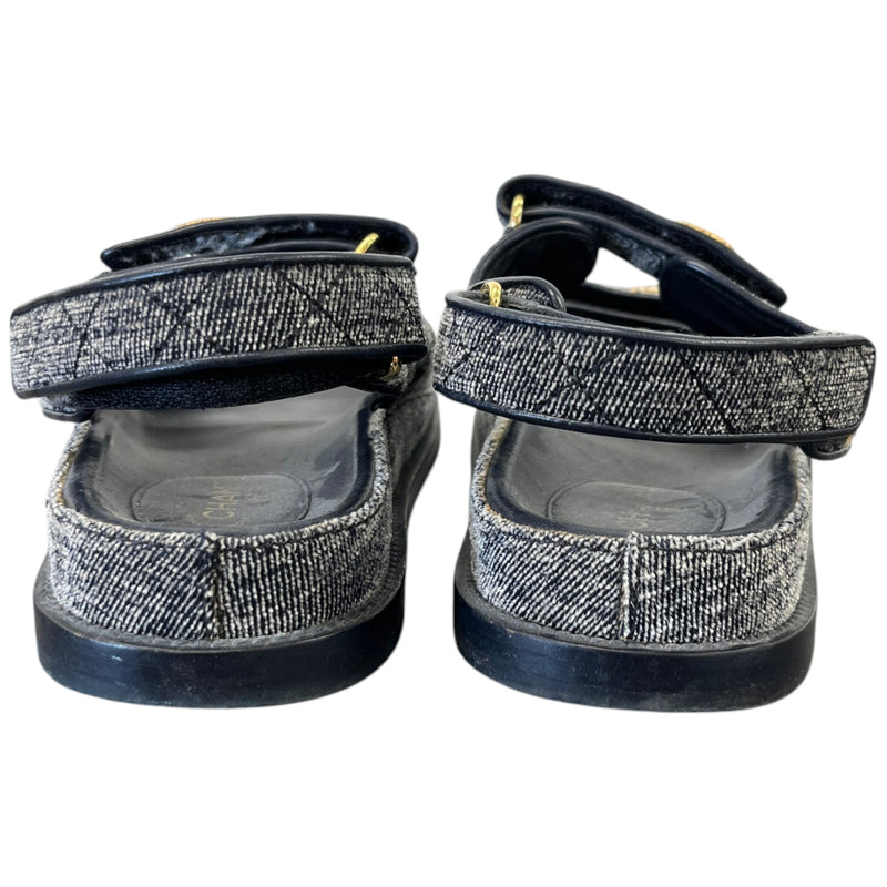 Women's Velvet Pearl Cc Dad Sandals Navy Size EU 39 / UK 6