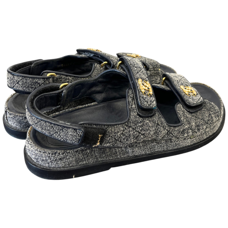 Women's Velvet Pearl Cc Dad Sandals Navy Size EU 39 / UK 6