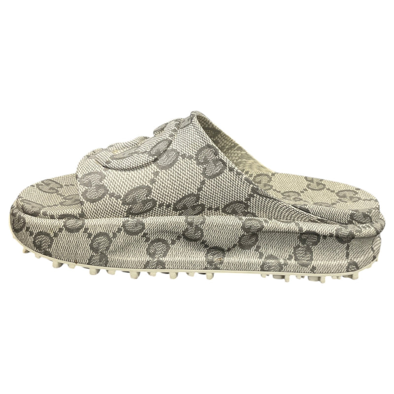 Men's GG Supreme Platform Slides Beige Size UK 8 / EU 42