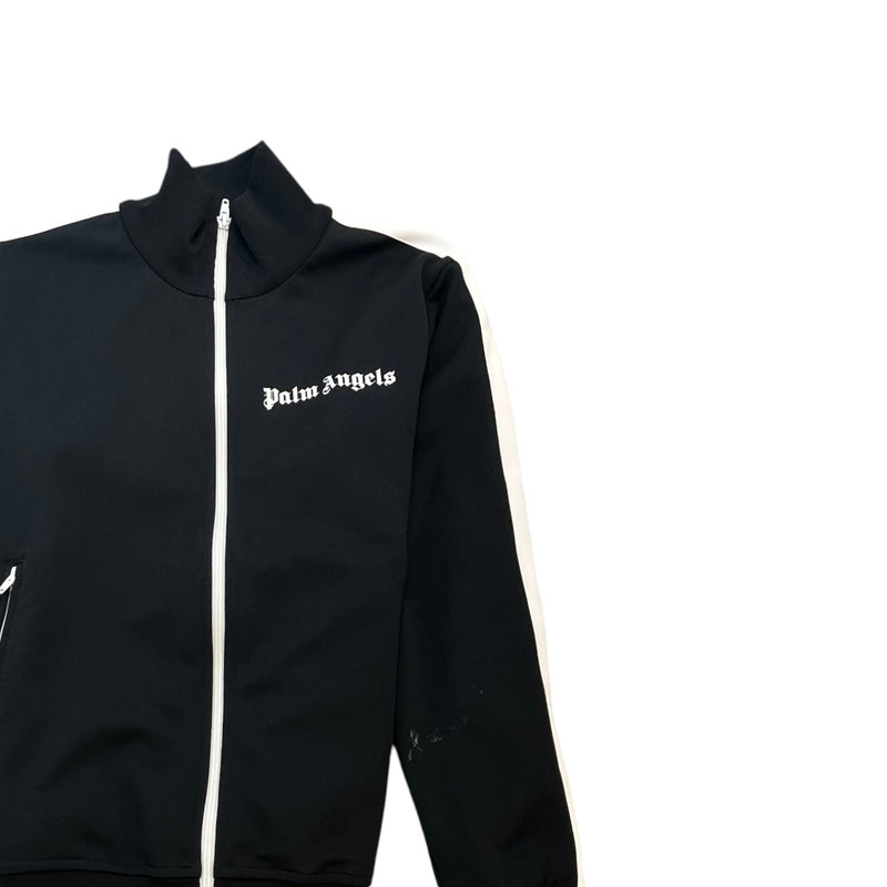 Men's Logo Print Track Jacket Black Size S