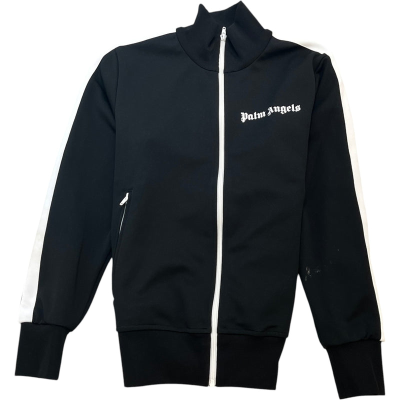 Men's Logo Print Track Jacket Black Size S